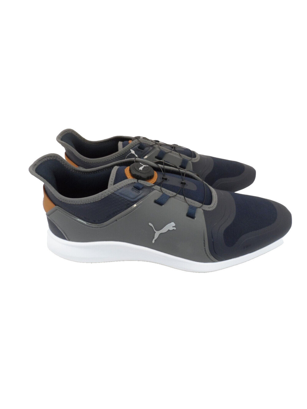 Puma Men's Ignite Fasten8 Disc Golf Shoe Navy/Silver Size 14M - Picture 2 of 8